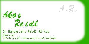 akos reidl business card
